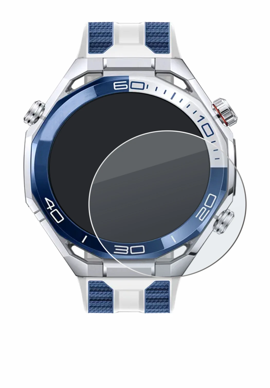 Image of the device Huawei Watch Ultimate 2 Blue with a wide variety of screen protectors.