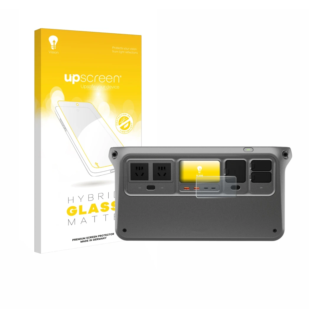 Front side of a product packaging with the brand logo upscreen. Next to it is the device DJI Power 1000 shown with the corresp