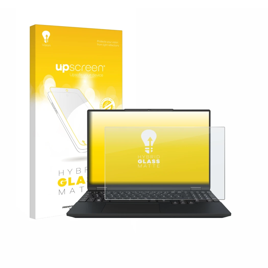 Front side of a product packaging with the brand logo upscreen. Next to it is the device Tuxedo InfinityBook Max 15 Gen 10 sho