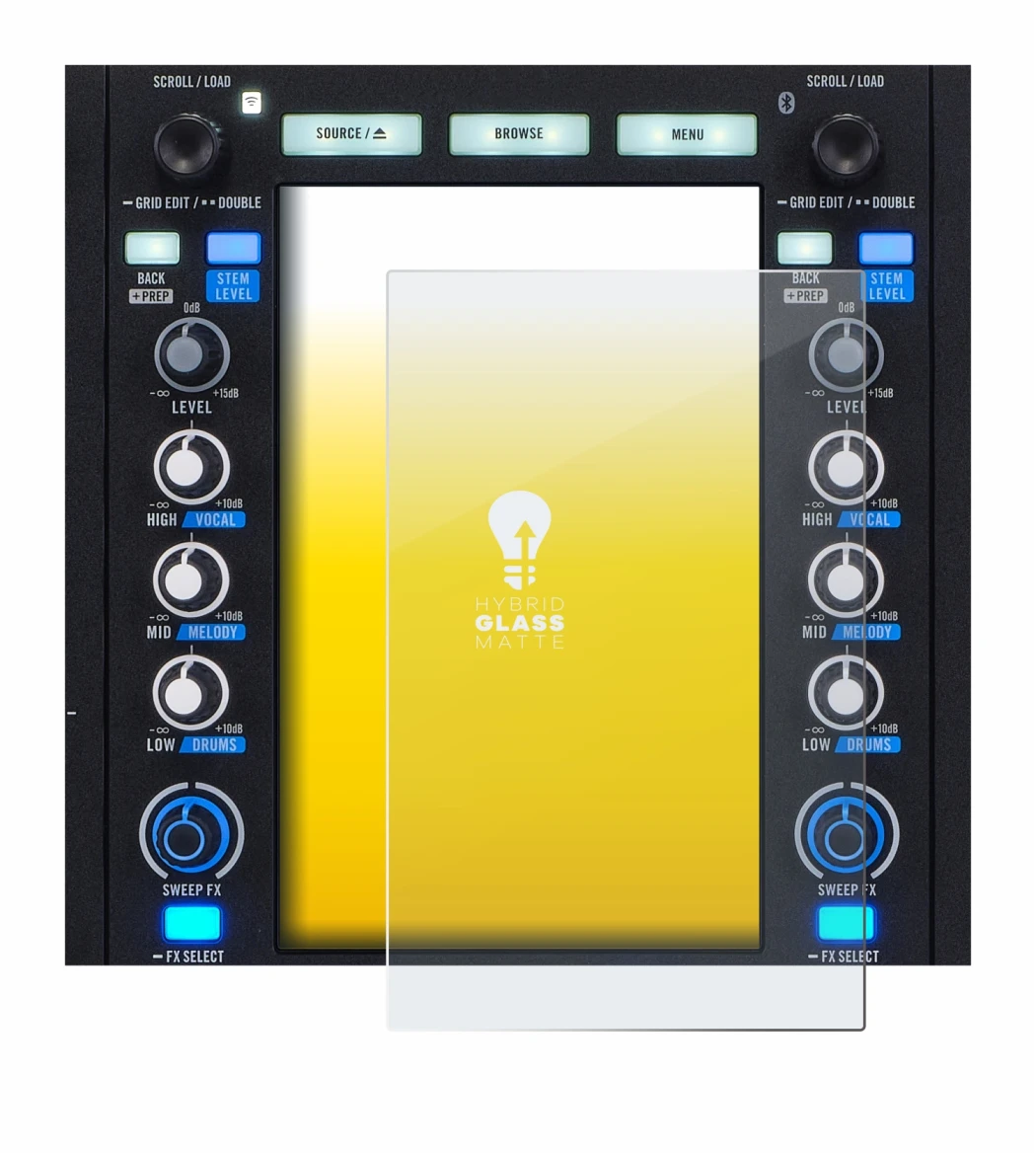 Image of the device Rane System One with a wide variety of screen protectors.