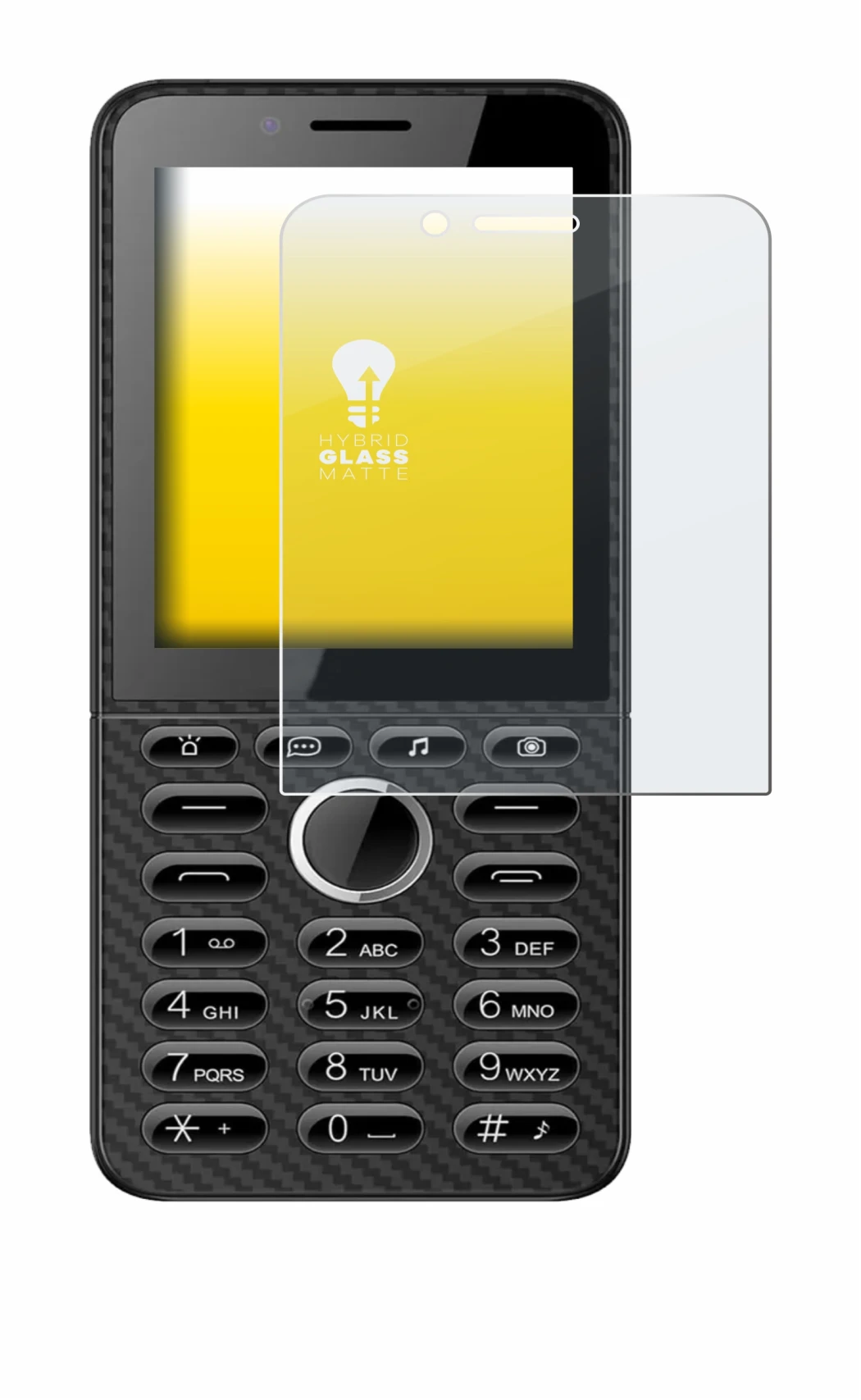 Image of the device Energizer E288S with a wide variety of screen protectors.