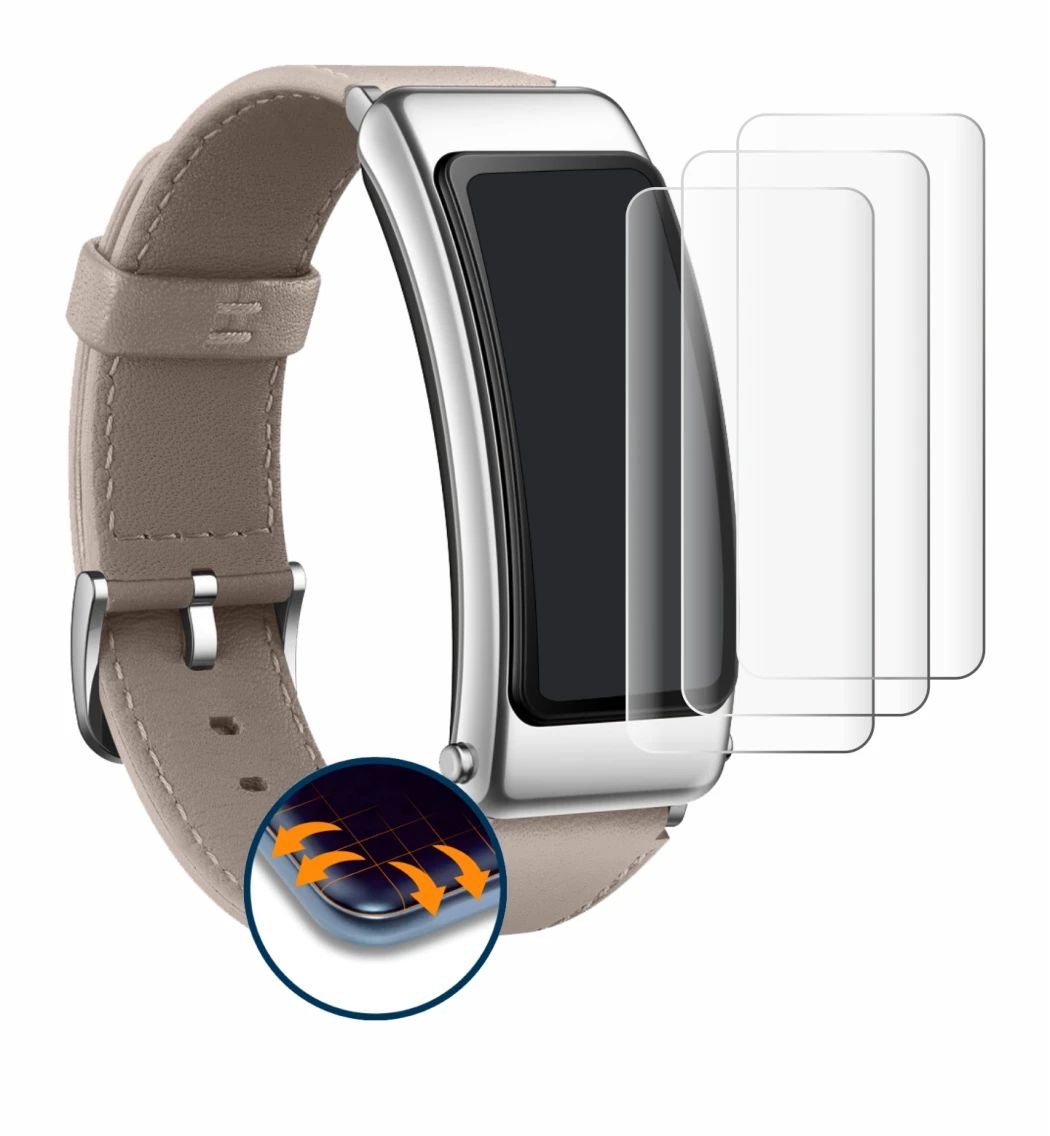 Image of the device Huawei TalkBand B6 with a wide variety of screen protectors.