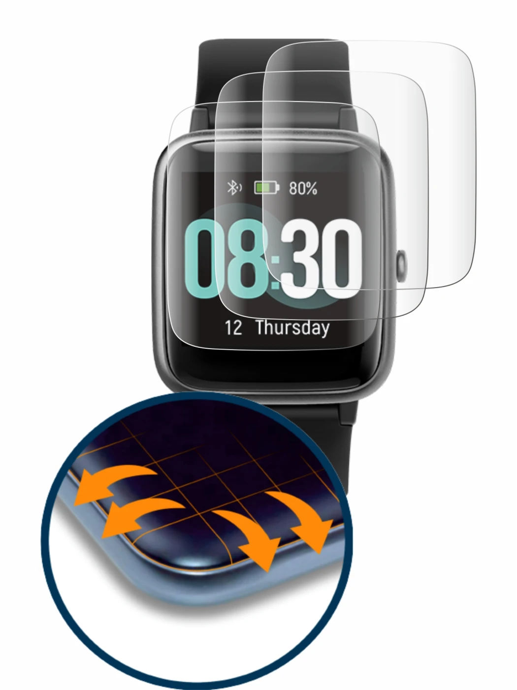 Image of the device Hafury ID205L with a wide variety of screen protectors.