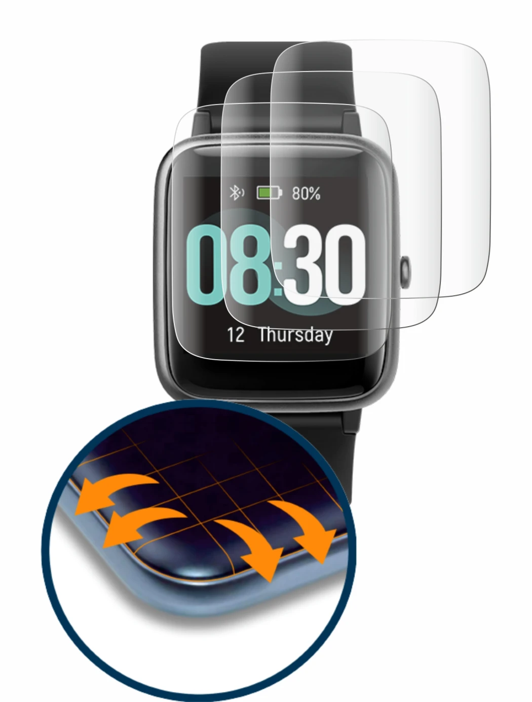Image of the device CanMixs ID205L with a wide variety of screen protectors.
