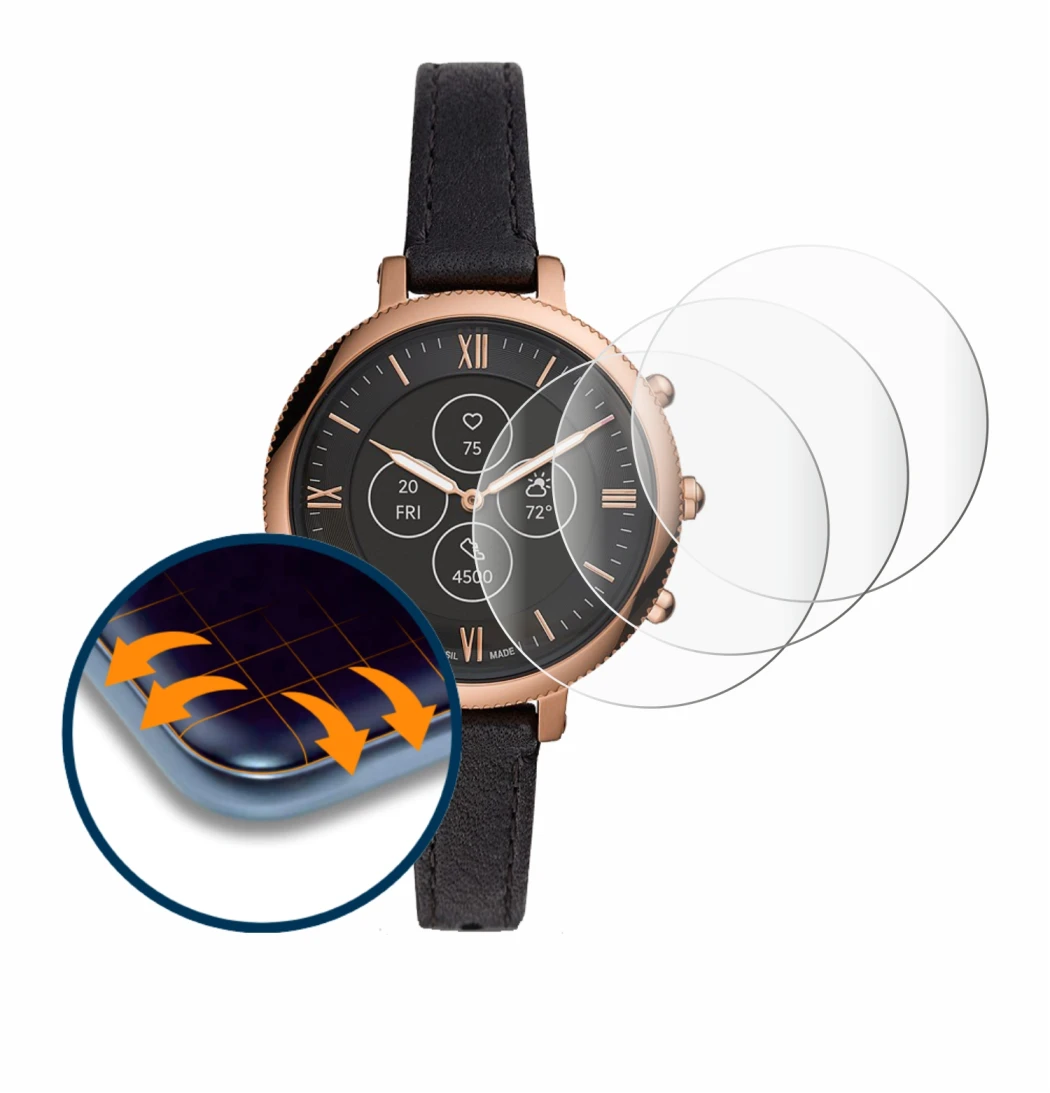 Image of the device Fossil Monroe Hybrid HR with a wide variety of screen protectors.