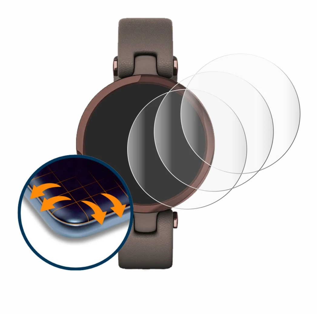 Image of the device Garmin Lily with a wide variety of screen protectors.