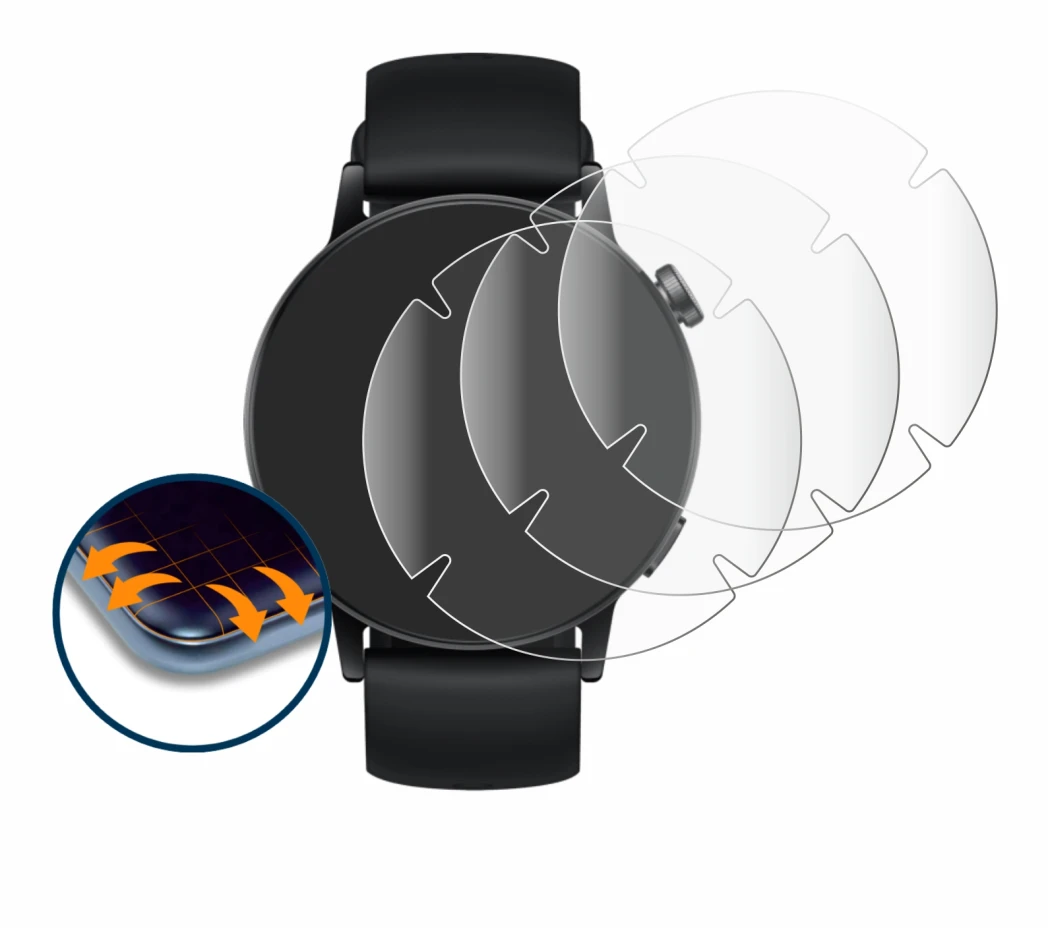 Image of the device Huawei Watch GT 3 (42 mm) with a wide variety of screen protectors.