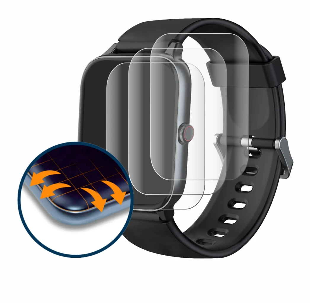 Image of the device Iowodo R3 Pro with a wide variety of screen protectors.