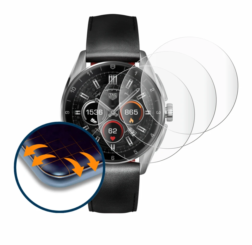 Image of the device TAG Heuer Connected Calibre E4 (42 mm) with a wide variety of screen protectors.