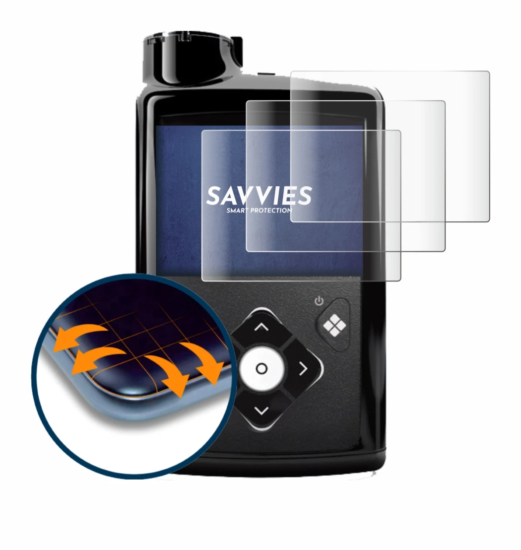 Image of the device Medtronic Minimed 780G with a wide variety of screen protectors.