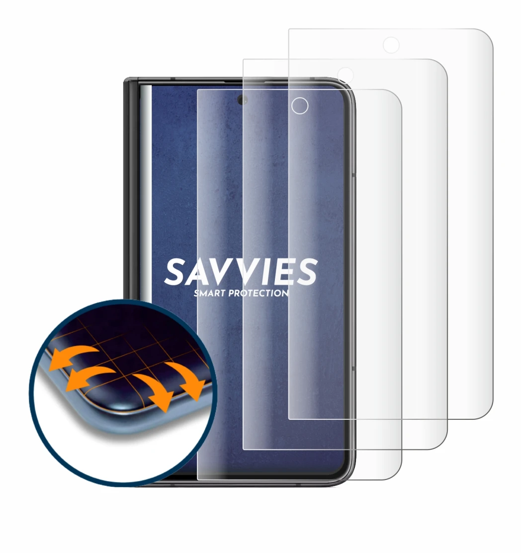 Image of the device Google Pixel Fold (Outer display) with a wide variety of screen protectors.