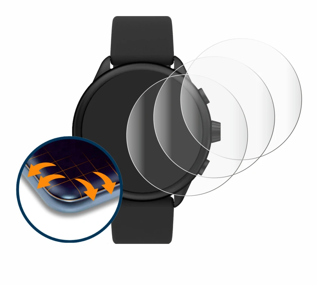 Image of the device Fossil Smartwatch Wellness (Gen 6) Hybrid with a wide variety of screen protectors.