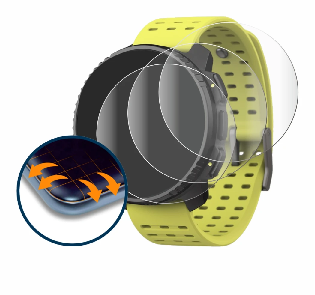 Image of the device Suunto Vertical with a wide variety of screen protectors.