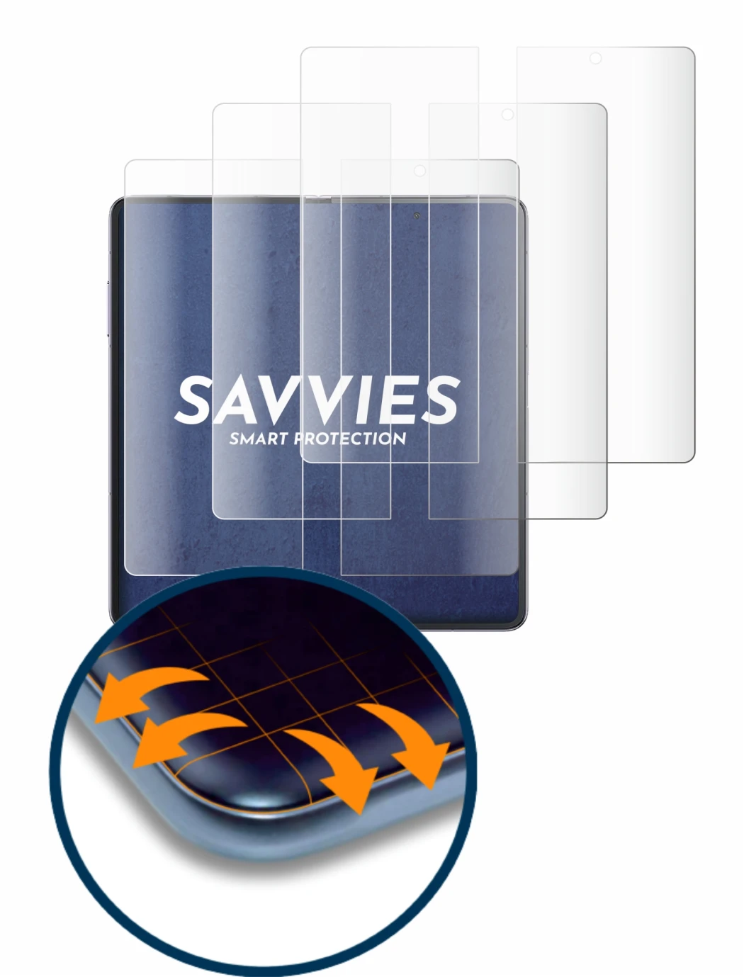 Image of the device Honor Magic V2 (Inner display) with a wide variety of screen protectors.