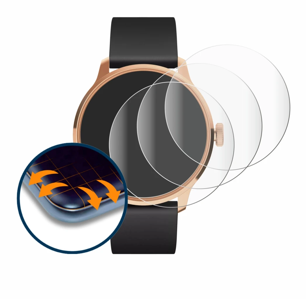 Image of the device Withings ScanWatch Light with a wide variety of screen protectors.