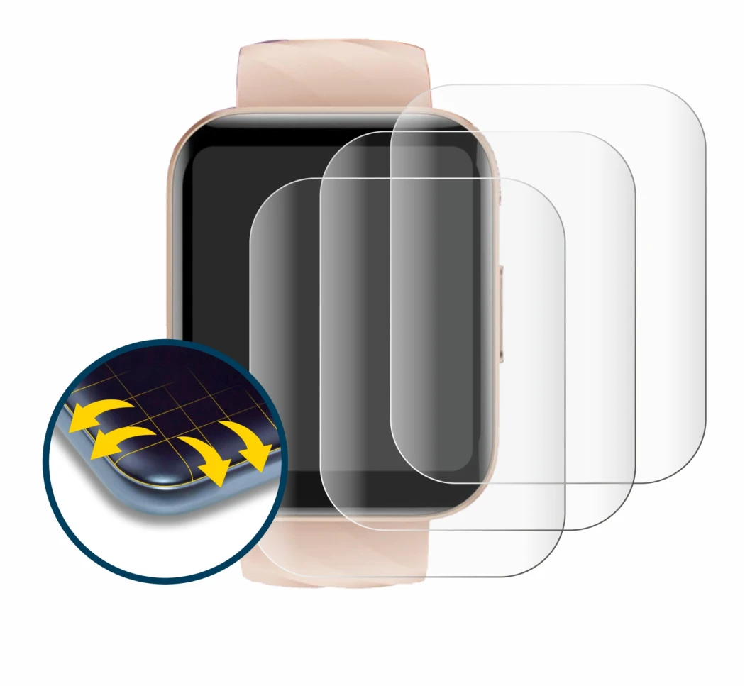 Image of the device RUIMEN D1 with a wide variety of screen protectors.