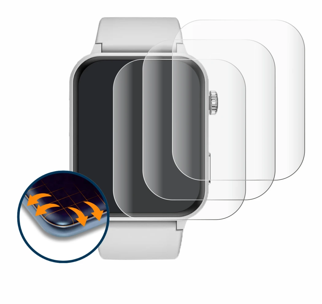 Image of the device Iowodo R30Pro with a wide variety of screen protectors.