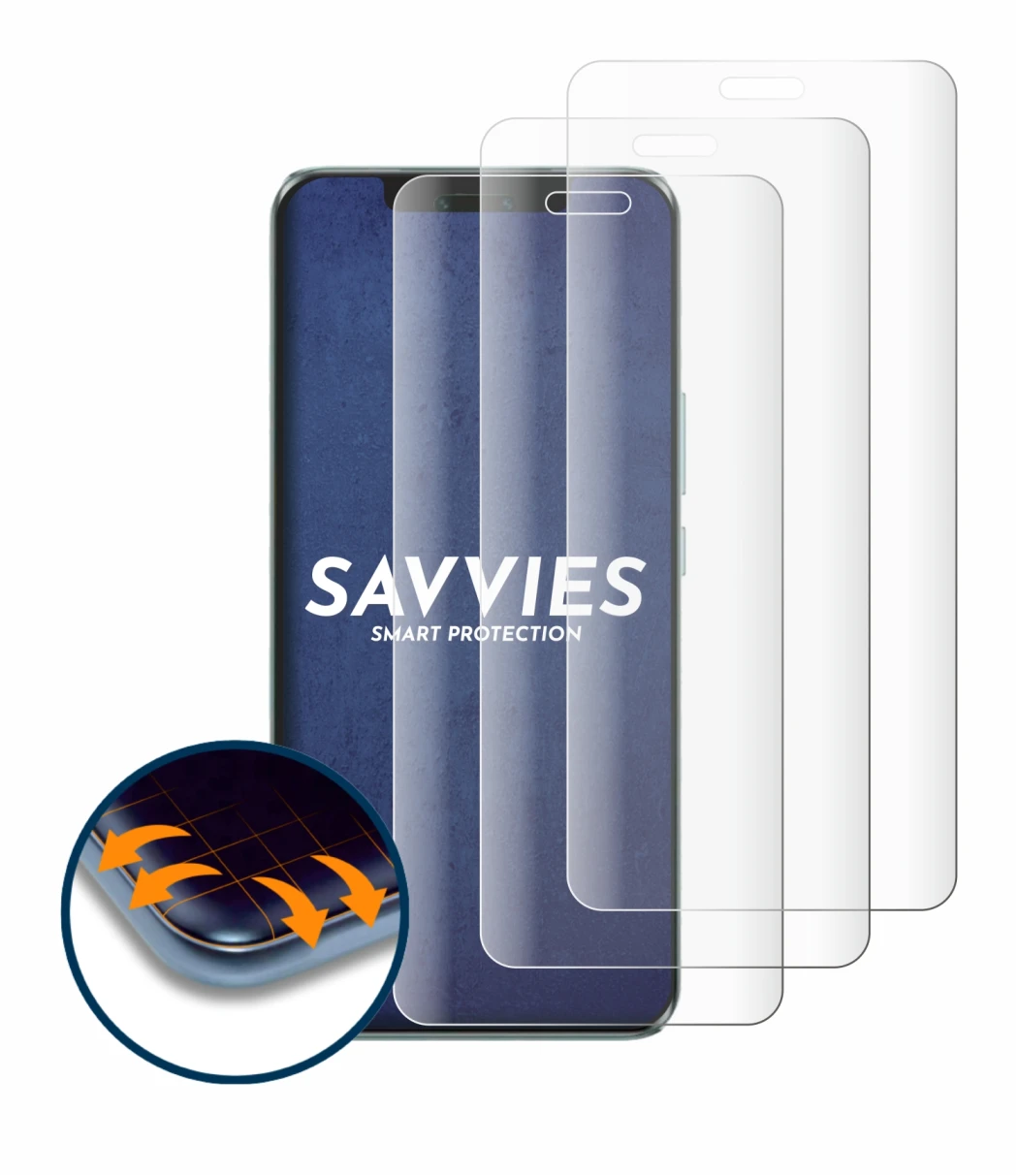 Image of the device Honor Magic 6 Pro with a wide variety of screen protectors.