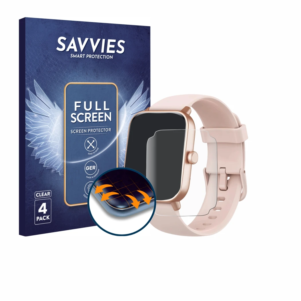 Front side of a product packaging with the brand logo Savvies. Next to it is the device Enomir IDW19 shown with the correspond