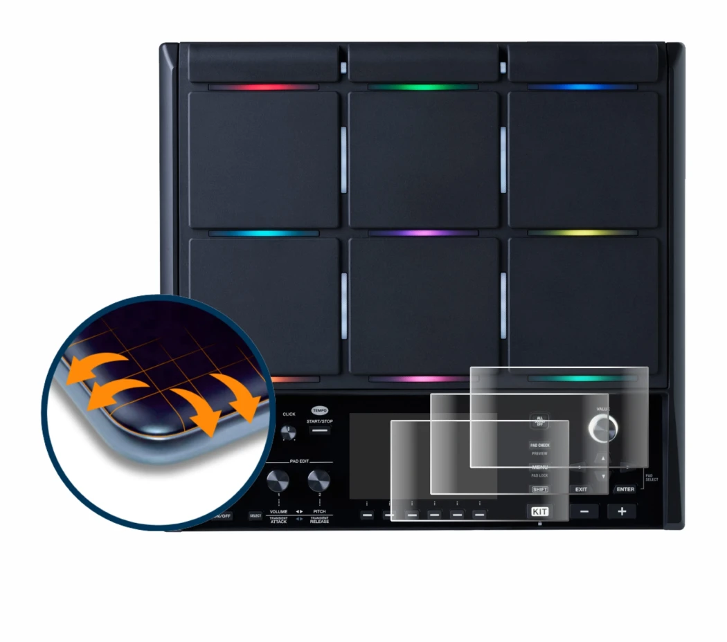 Image of the device Roland SPD-SX PRO with a wide variety of screen protectors.