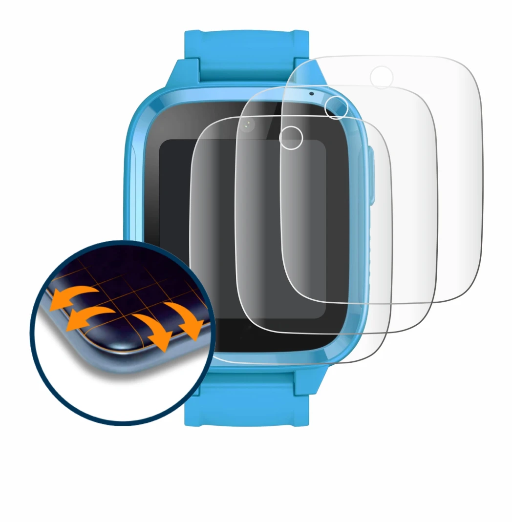 Image of the device Xplora Kidzi Watch with a wide variety of screen protectors.
