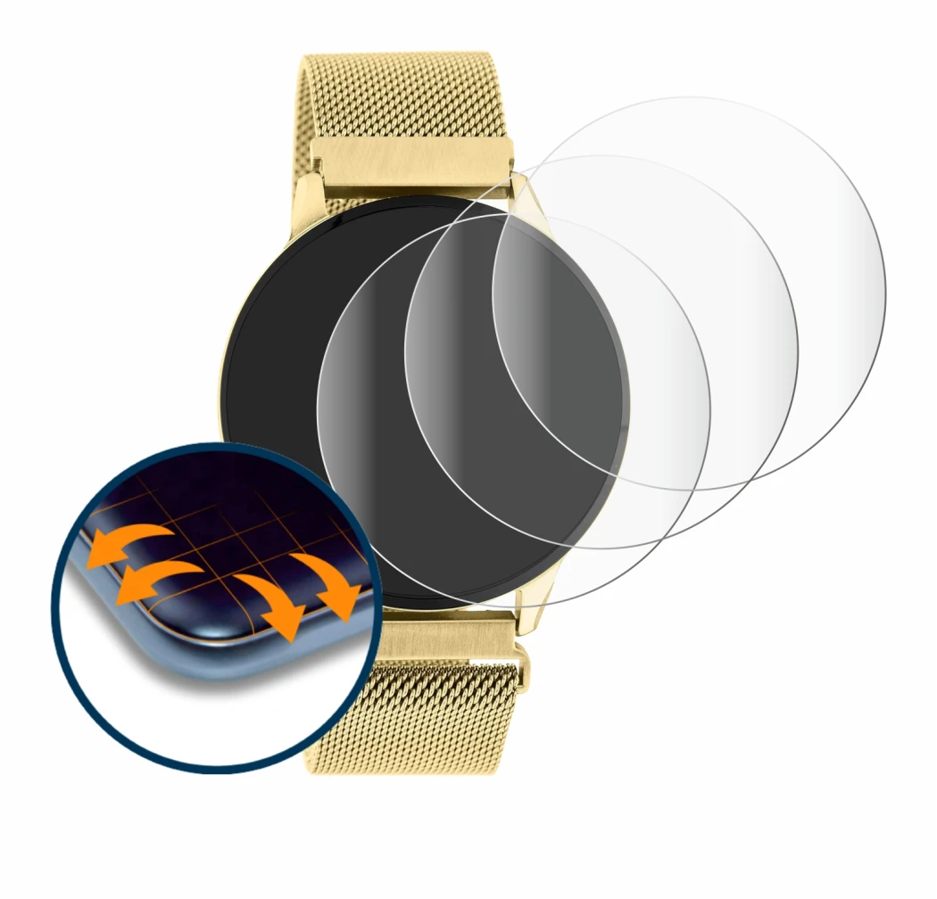 Image of the device Oozoo Q00121 with a wide variety of screen protectors.