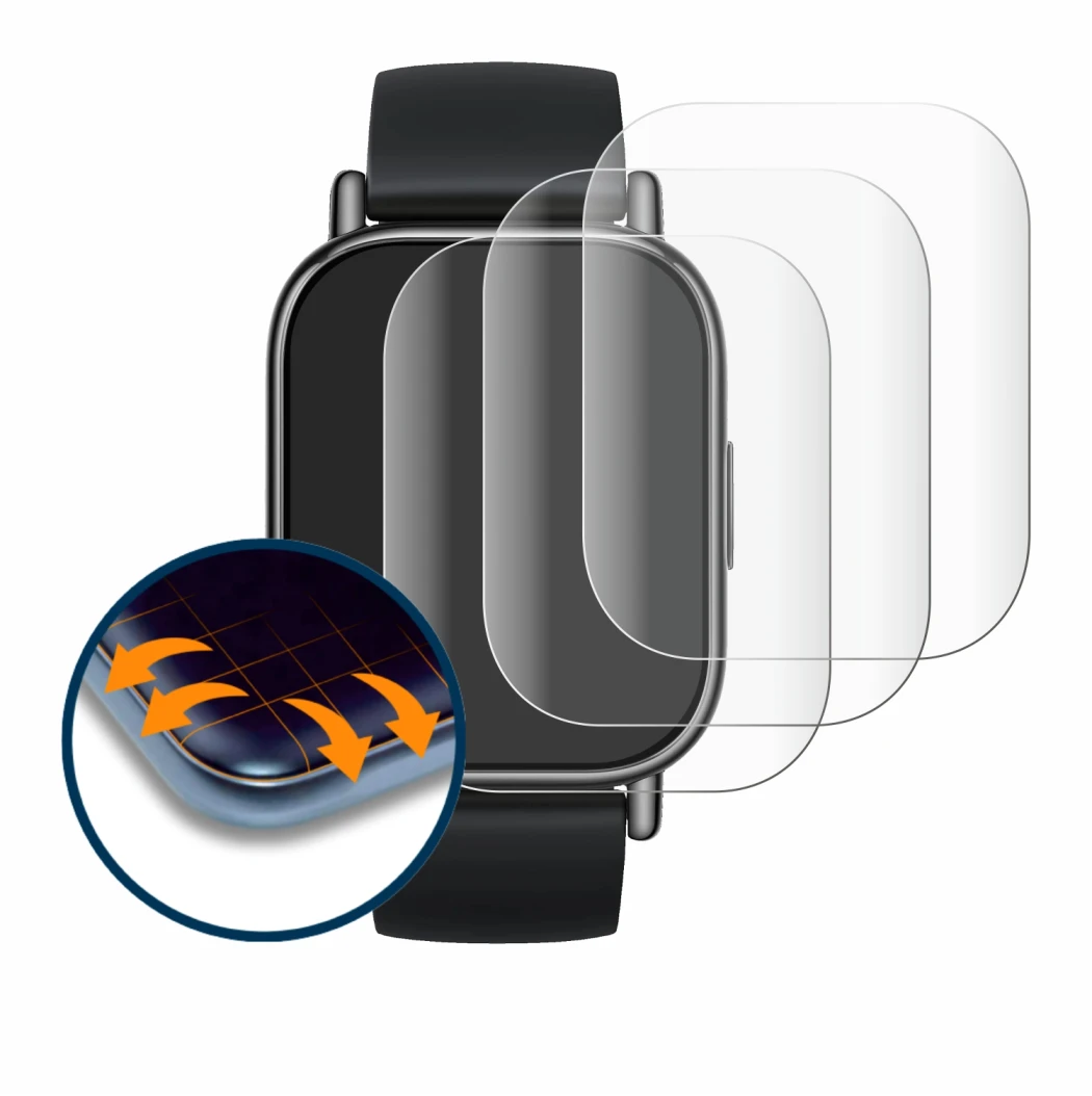 Image of the device Xiaomi Redmi Watch 5 Lite with a wide variety of screen protectors.