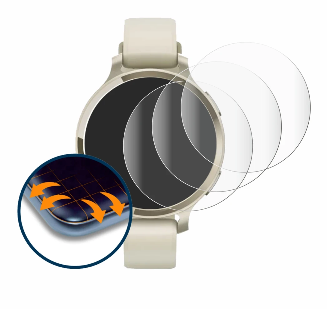 Image of the device Garmin Lily 2 Active with a wide variety of screen protectors.