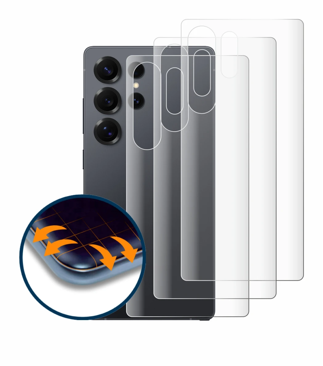 Image of the device Samsung Galaxy S25 Ultra (Back) with a wide variety of screen protectors.