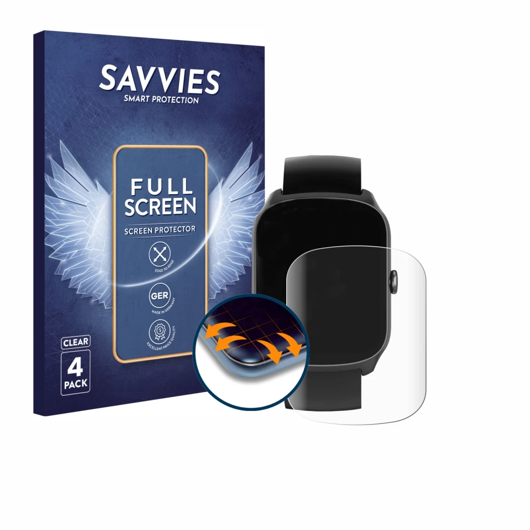 Front side of a product packaging with the brand logo Savvies. Next to it is the device STECEi S68 1.95