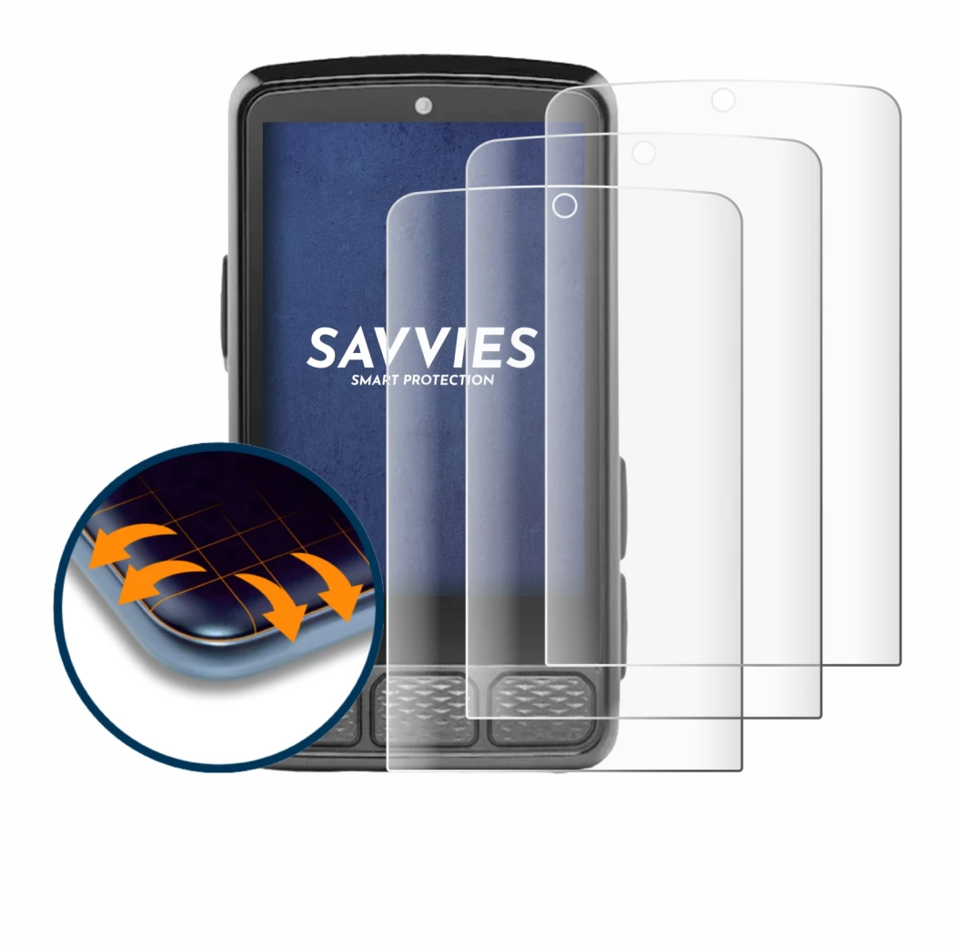 Image of the device Wahoo Elemnt Roam V3 with a wide variety of screen protectors.