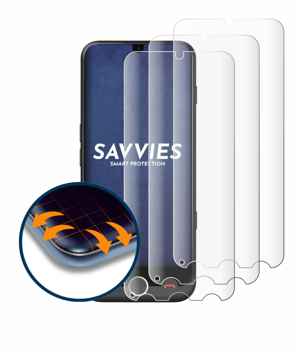 Image of the device Doro Aurora A30 with a wide variety of screen protectors.