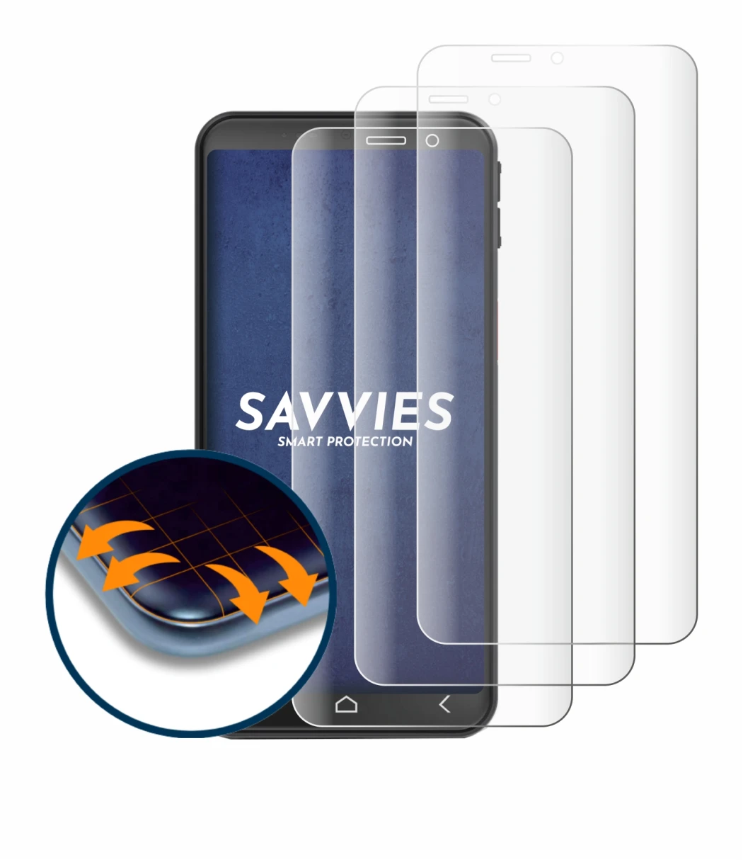 Image of the device Emporia Smart 7 Lite with a wide variety of screen protectors.
