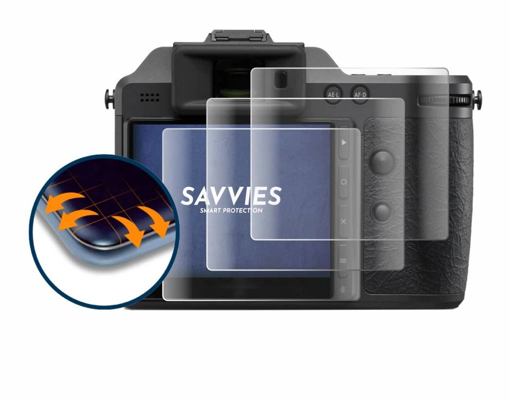 Image of the device Hasselblad X2D II 100C with a wide variety of screen protectors.