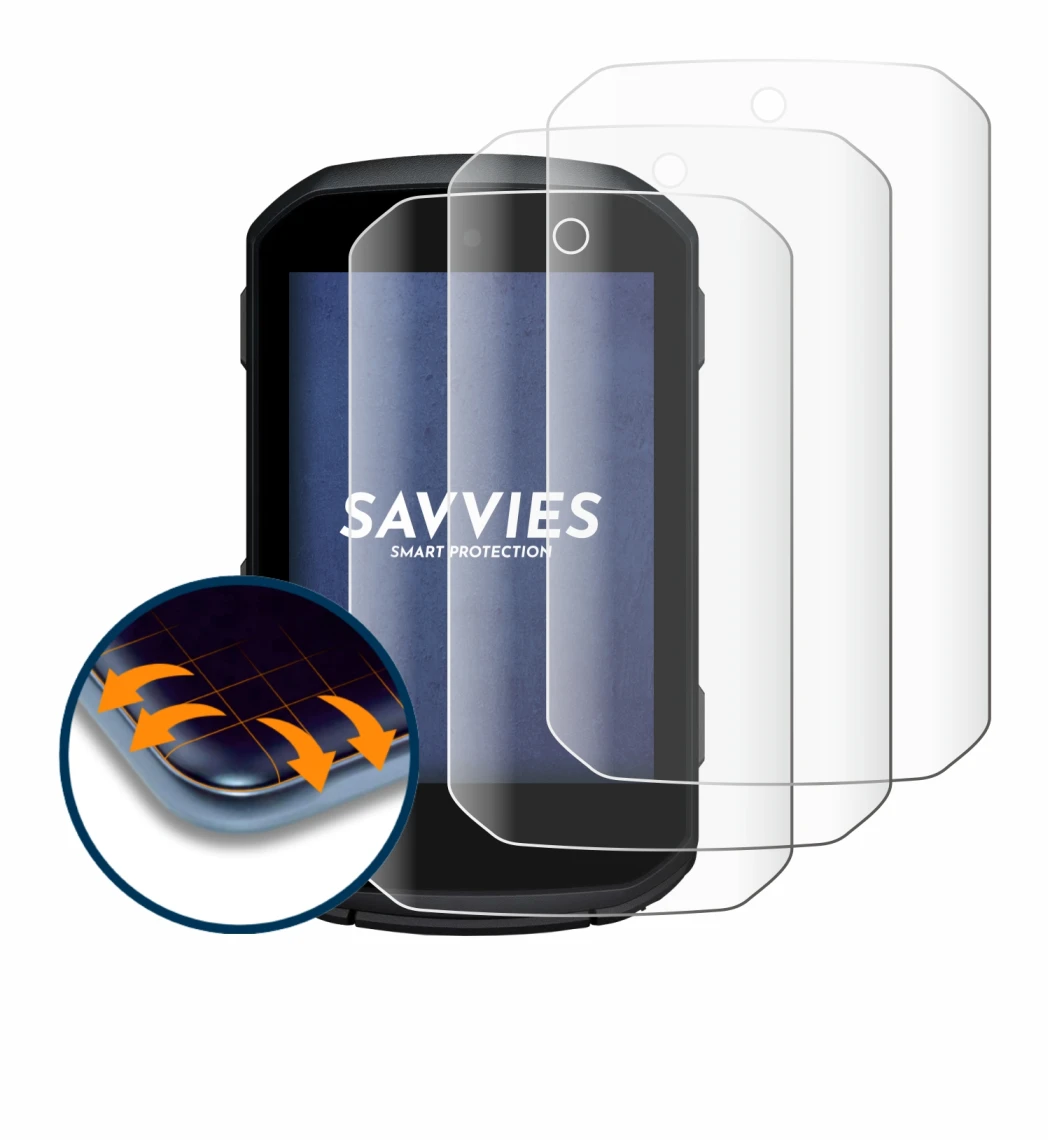 Image of the device Garmin Edge 850 with a wide variety of screen protectors.