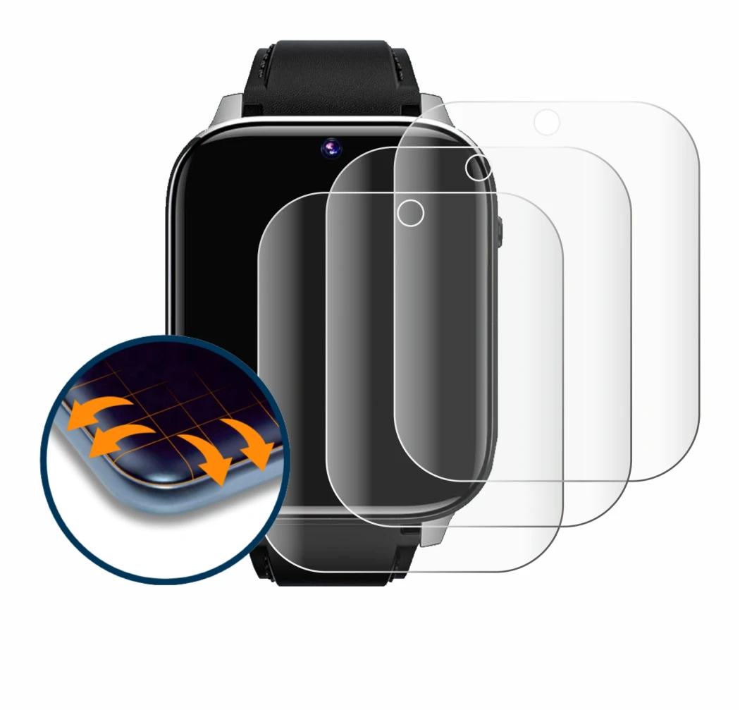 Image of the device Rogbid Z10 with a wide variety of screen protectors.