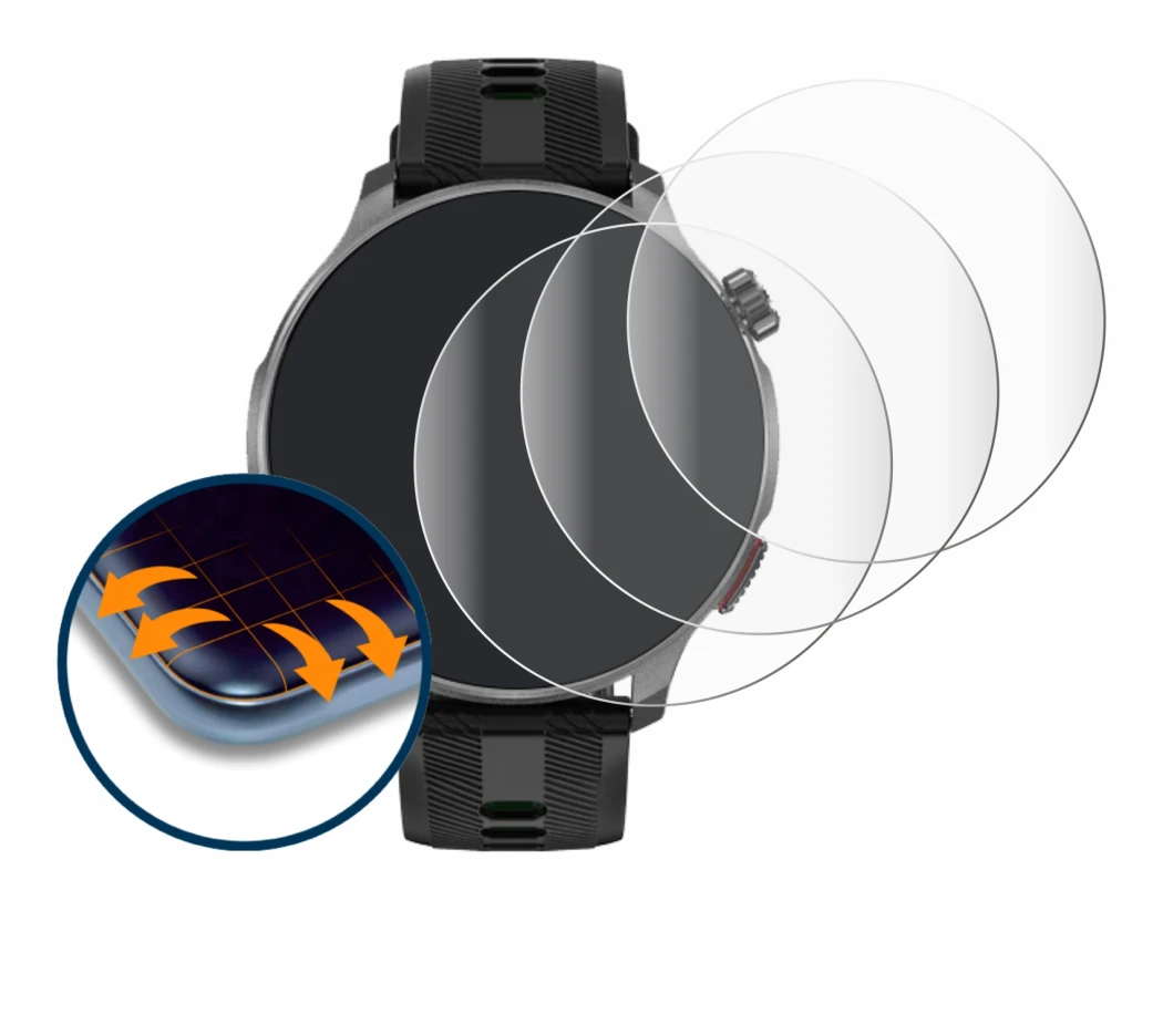 Image of the device Rollme G6 with a wide variety of screen protectors.