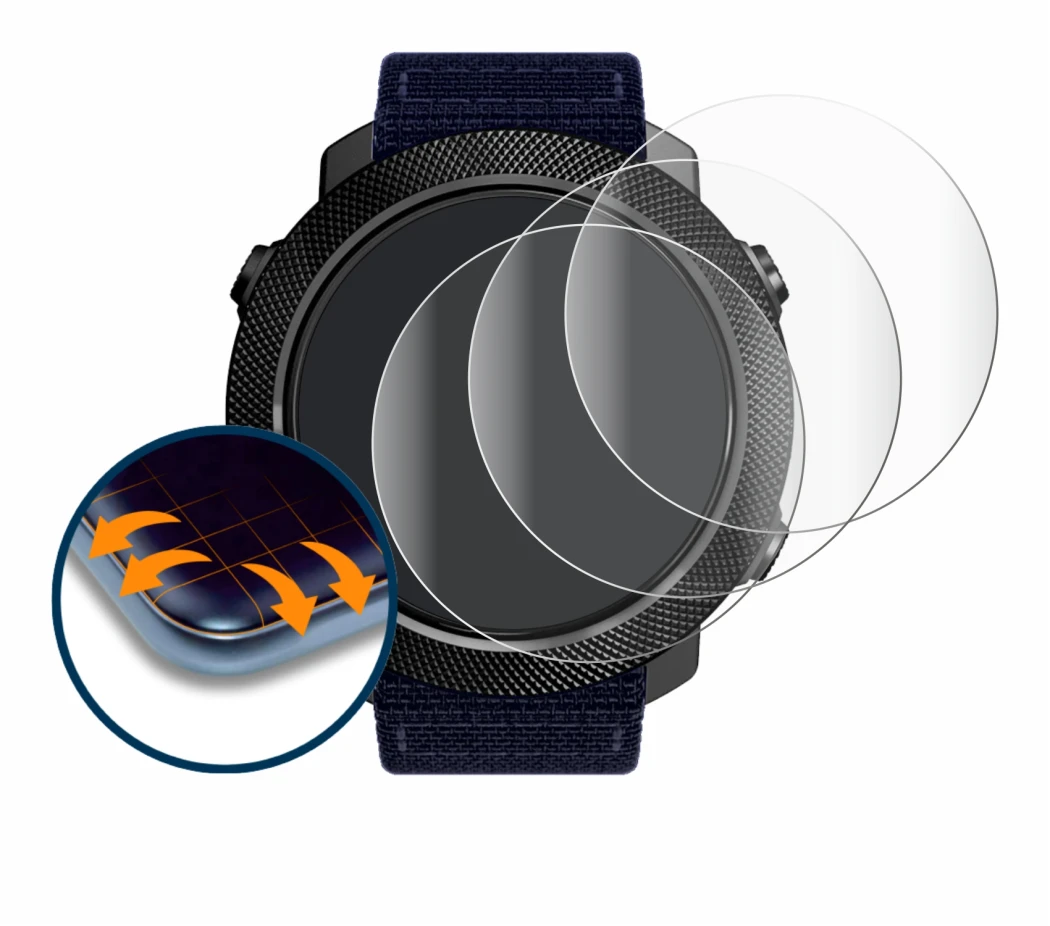 Image of the device North Edge Apache 3 with a wide variety of screen protectors.