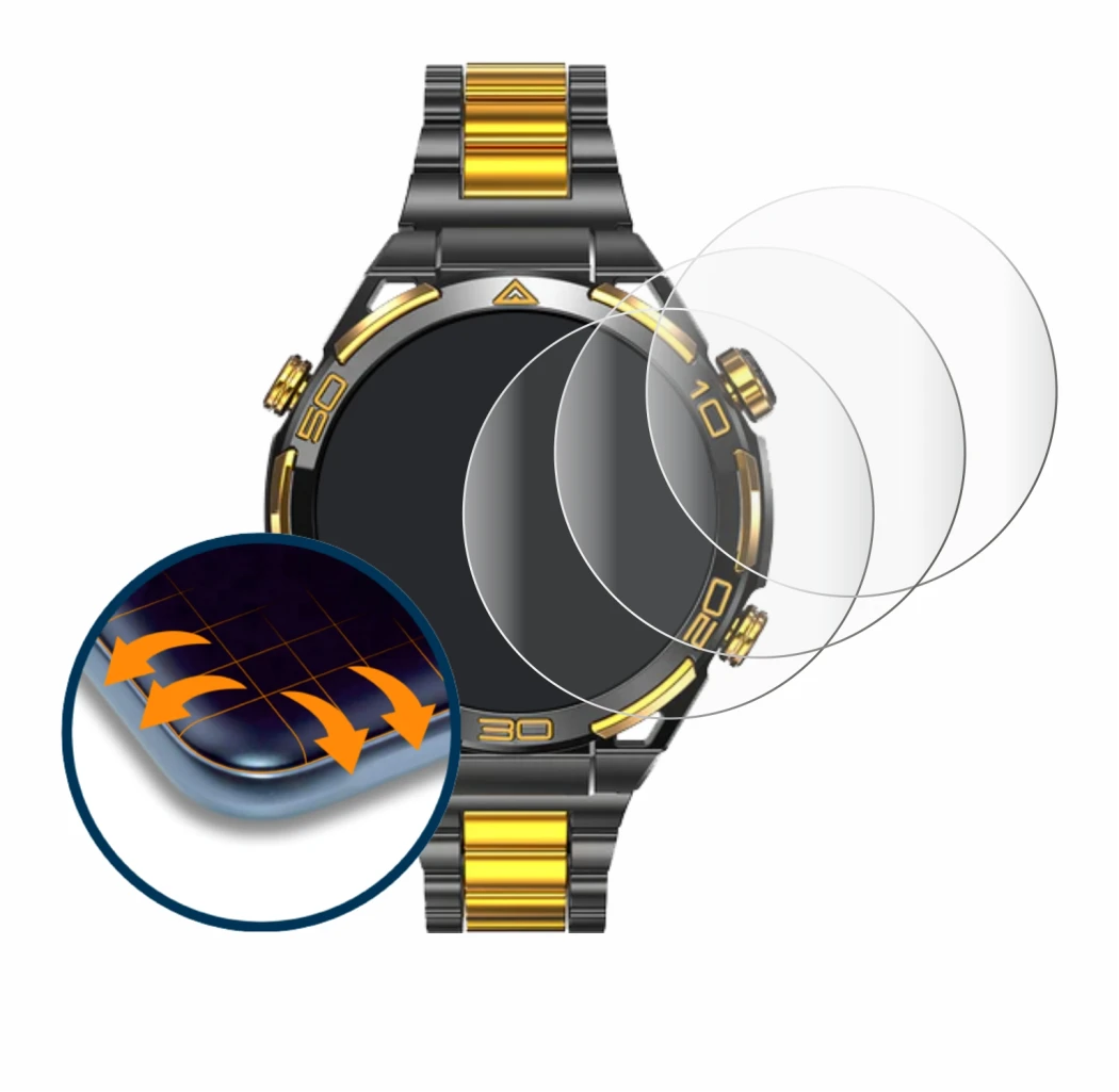 Image of the device Blackview W90 Pro with a wide variety of screen protectors.