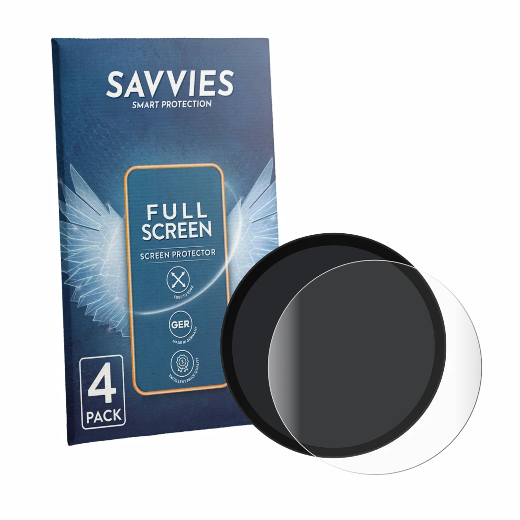 Front side of a product packaging with the brand logo Savvies. Next to it is the device Triumph Trident 660 2021+ shown with t