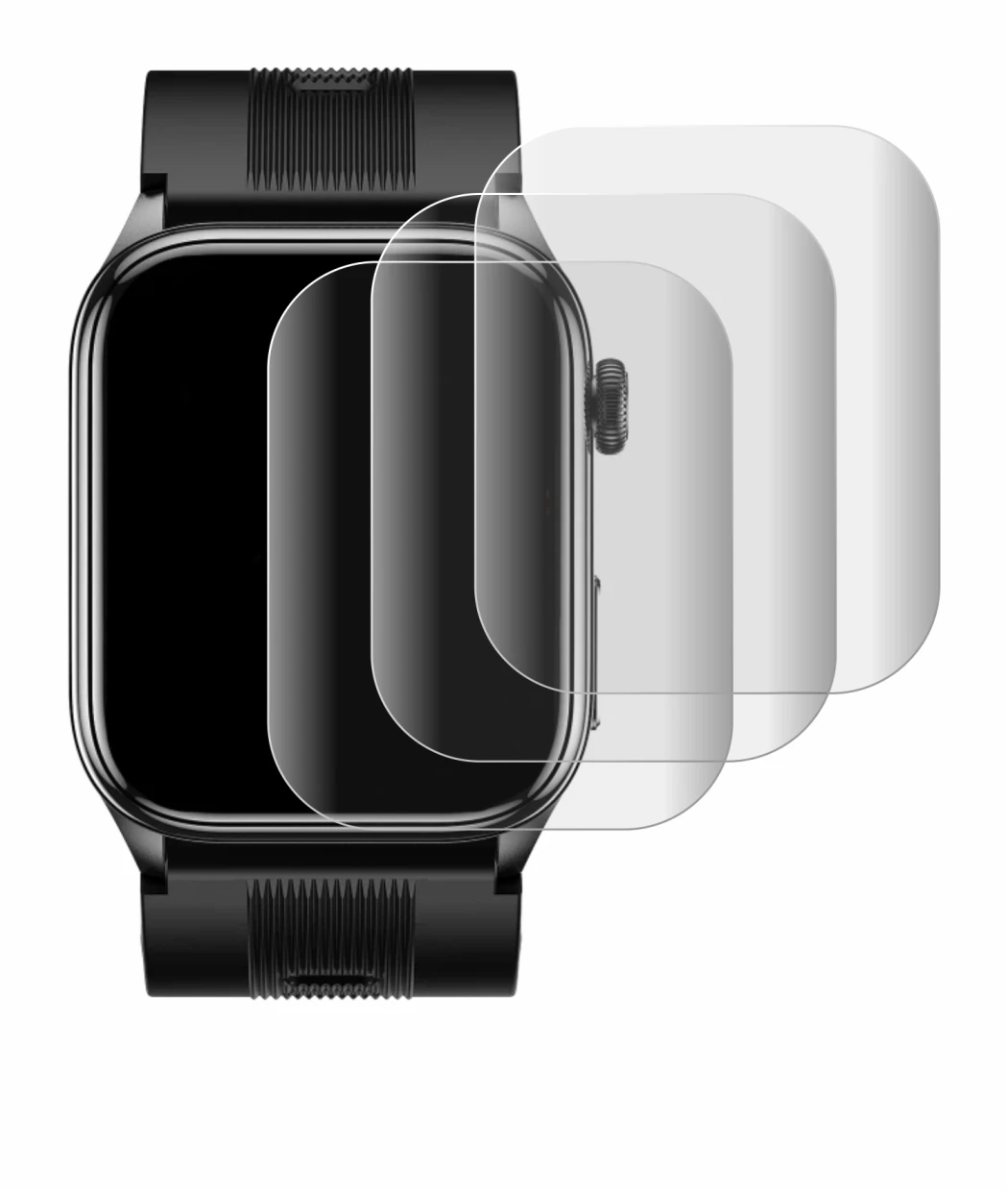 Image of the device Knauermann Pro 4 AIR (rectangular) with a wide variety of screen protectors.