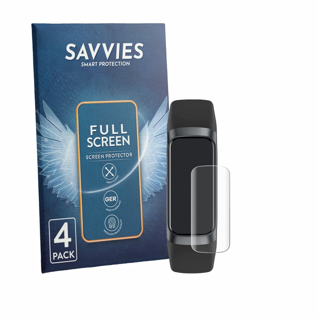 Front side of a product packaging with the brand logo Savvies. Next to it is the device Knauermann EASY 3 shown with the corre