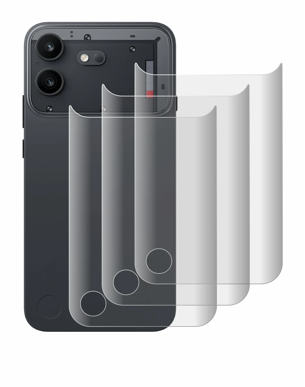 Image of the device Nothing Phone (4b) (Back) with a wide variety of screen protectors.