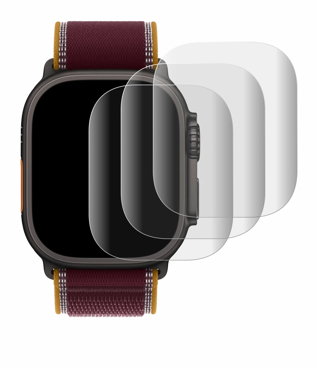 Image of the device Apple Watch Ultra 4 (49 mm) with a wide variety of screen protectors.