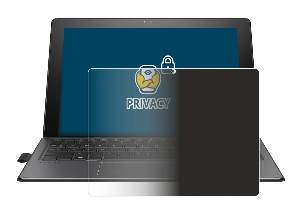 Image of the device HP Pro x2 612 G2 with a wide variety of screen protectors.