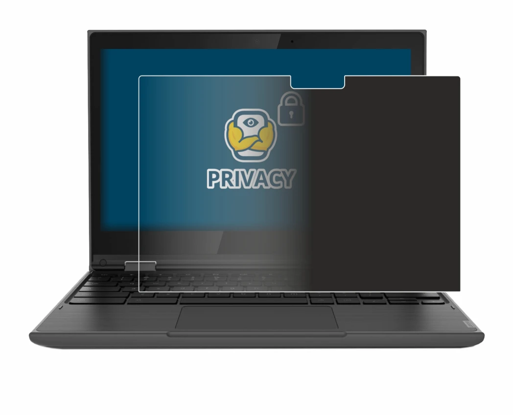 Image of the device Lenovo 300e (2nd Gen.) with a wide variety of screen protectors.