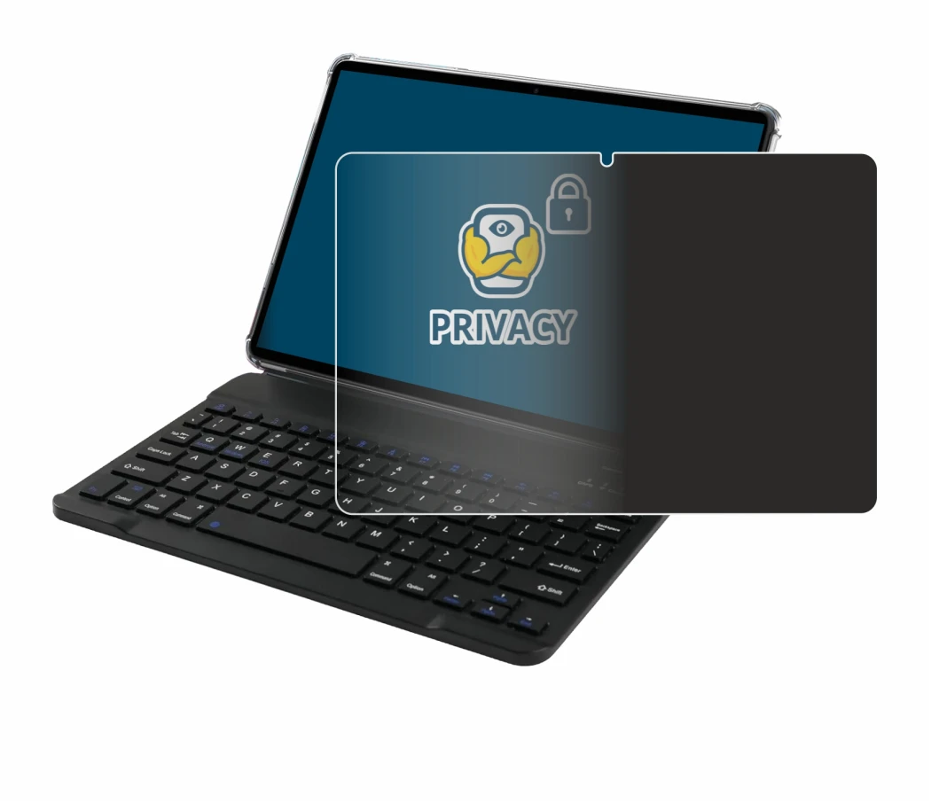 Image of the device Tabwee T90 with a wide variety of screen protectors.