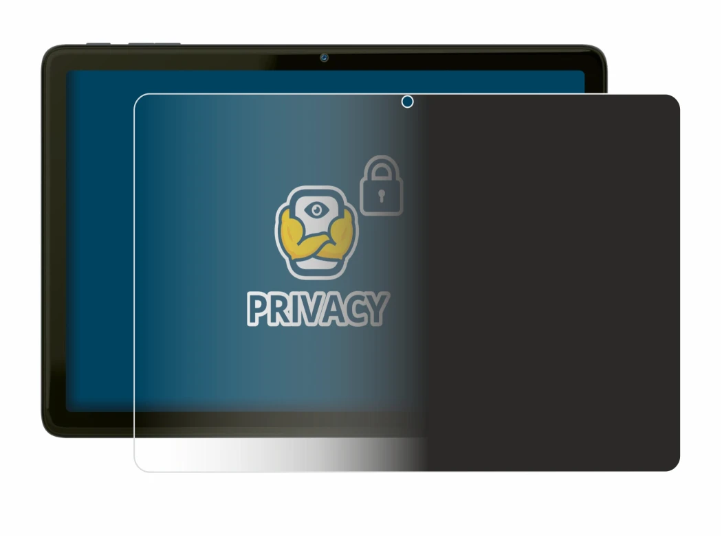 Image of the device VALE Tablet V10A with a wide variety of screen protectors.
