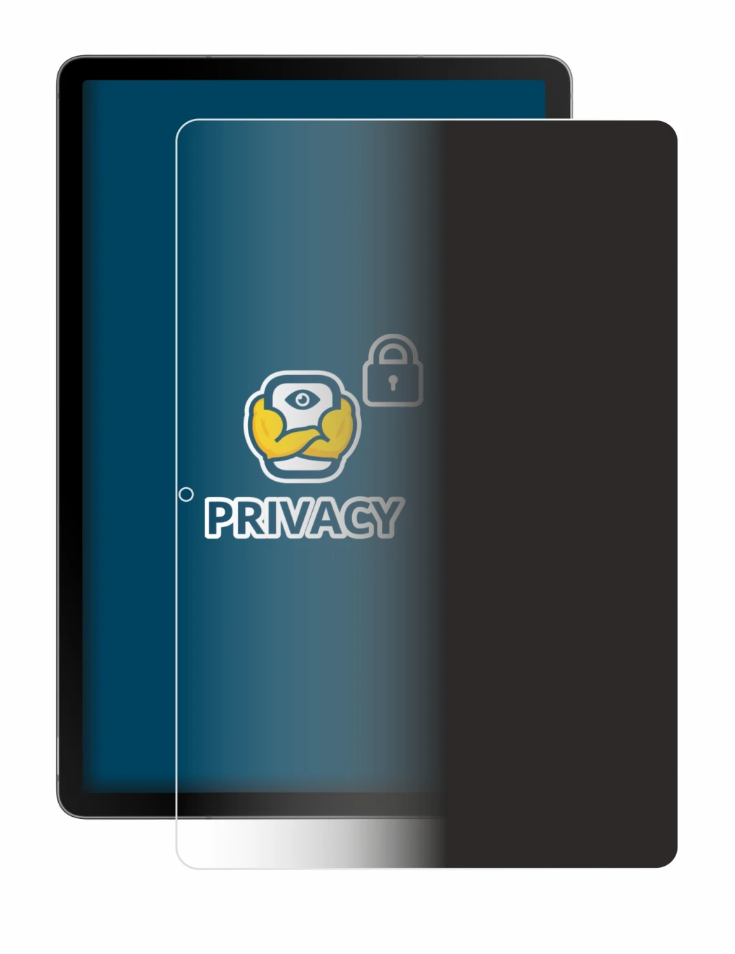 Image of the device Samsung Galaxy Tab S10 Lite (portrait) with a wide variety of screen protectors.