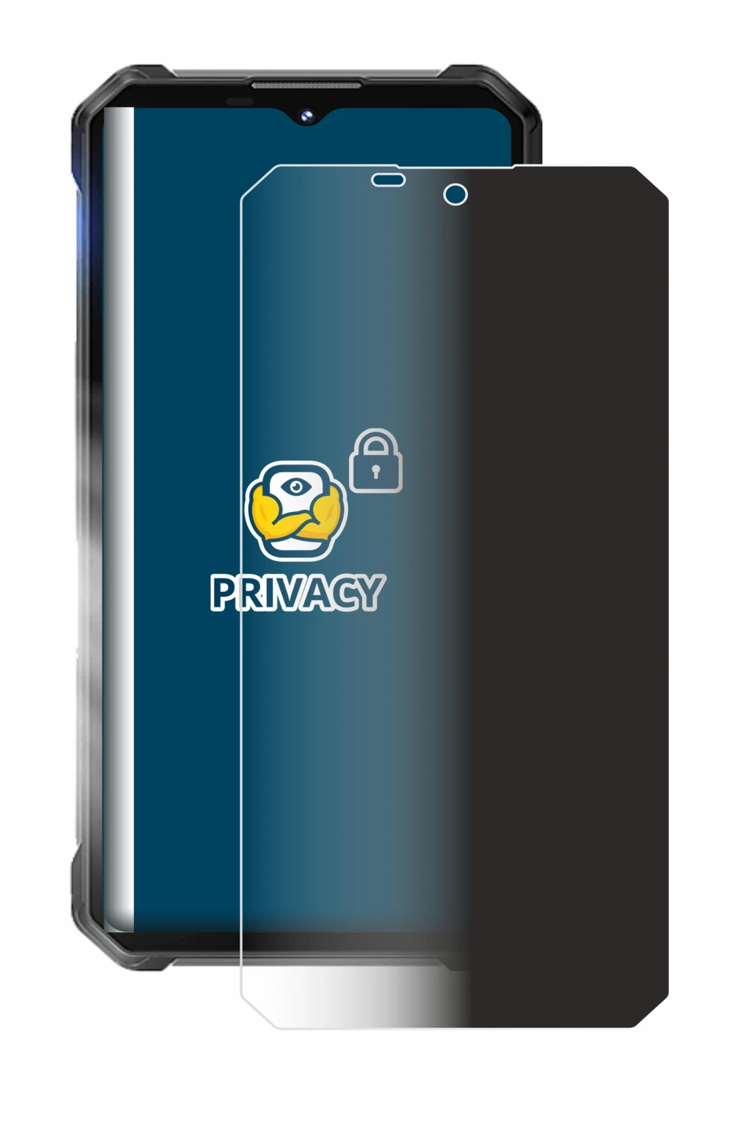 Image of the device Oukitel WP53 Pro with a wide variety of screen protectors.